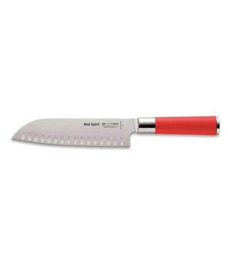 Santoku Messer mit Kullenschliff 18 cm - DICK Red Spirit
