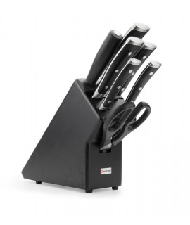 Messerblock mit 7 Teilen Wüsthof Classic Ikon schwarz