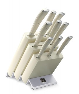 Messerblock mit 9 Teilen Wüsthof Classic Ikon crème