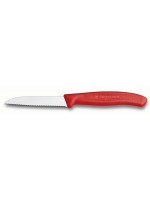 Gemüsemesser gerade 8 cm mit Wellenschliff